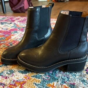 Madewell Black Leather Ankle Boots